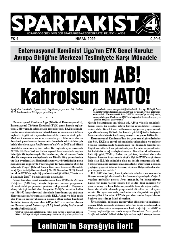 Spartakist (Türkçe Ek) Nº 4  |  1 de abril de 2022