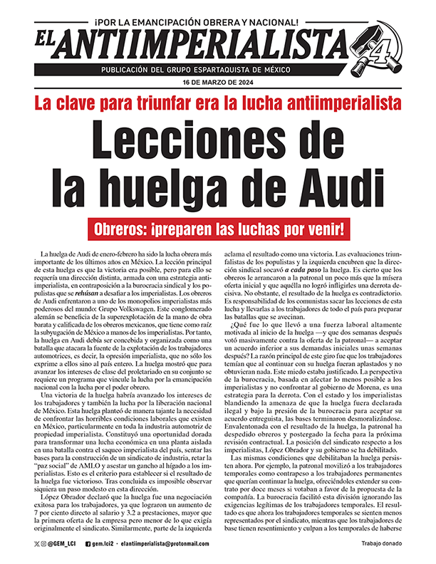 El Antiimperialista supplement  |  16 March 2024