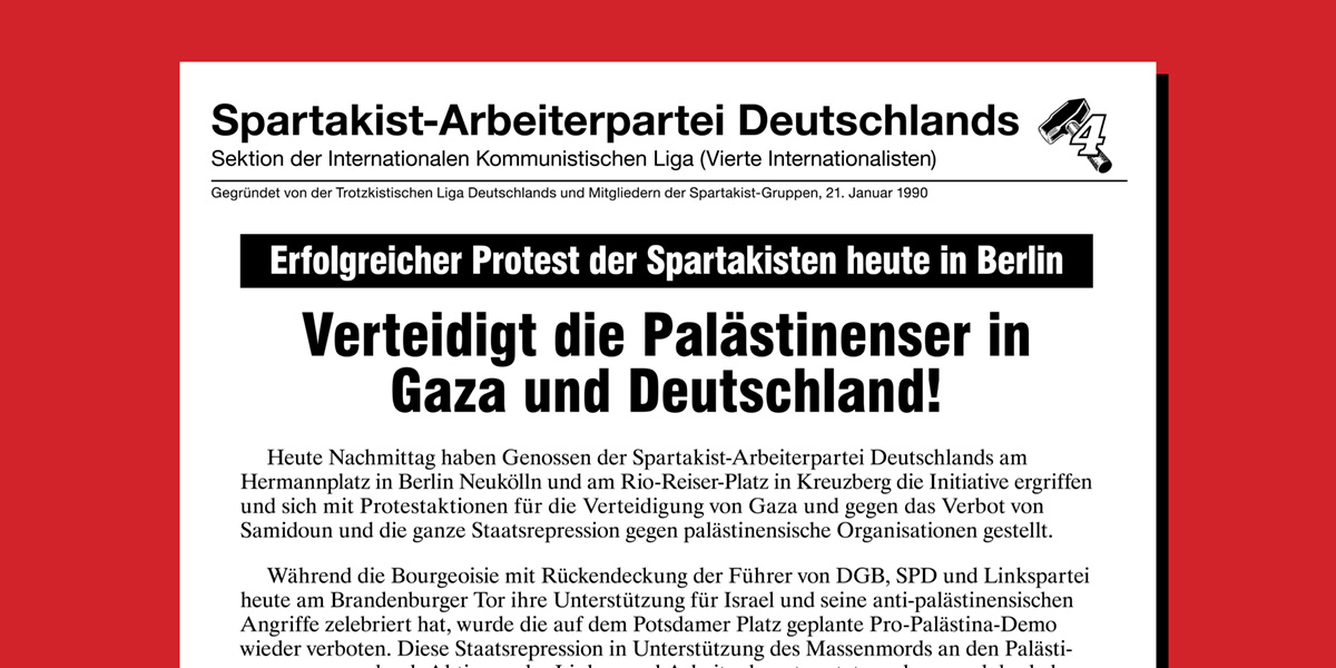 Verteidigt die Palästinenser in Gaza und Deutschland!