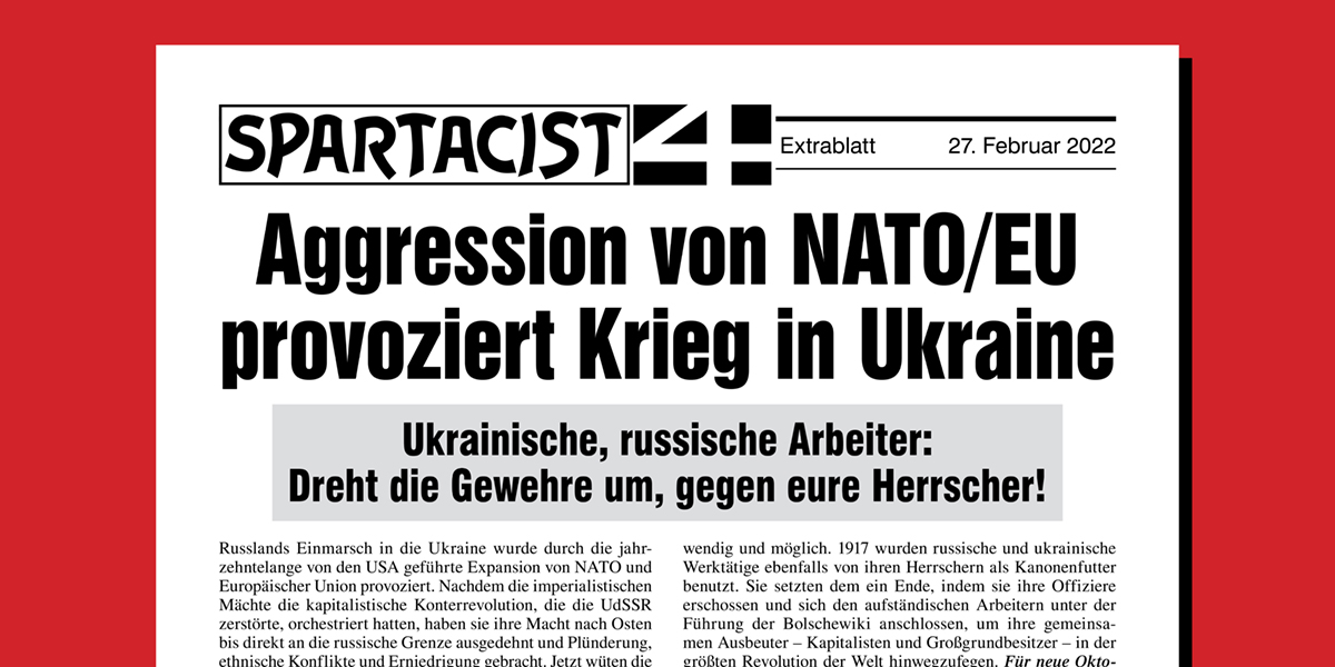 Aggression von NATO/EU provoziert Krieg in Ukraine