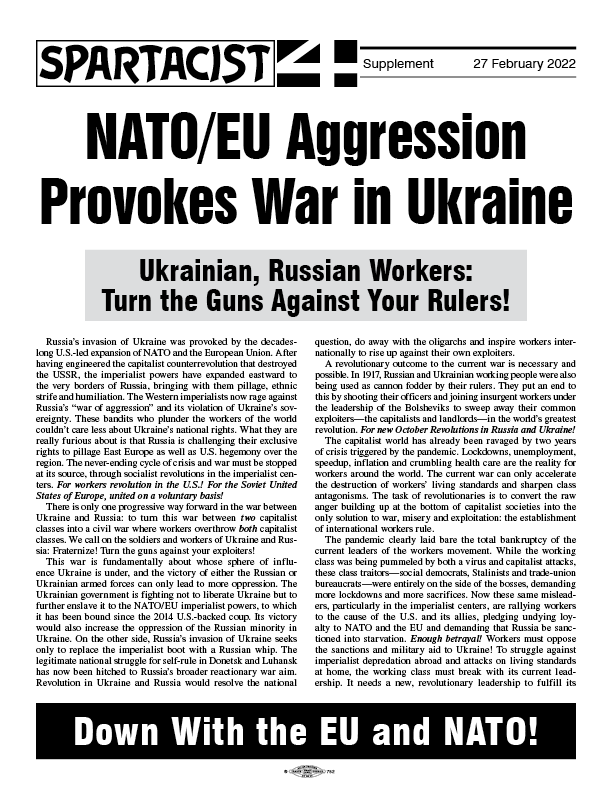 NATO/EU Aggression Provokes War in Ukraine  |  27 de febrero de 2022