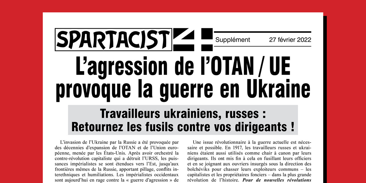 L’agression de l’OTAN / UE provoque la guerre en Ukraine