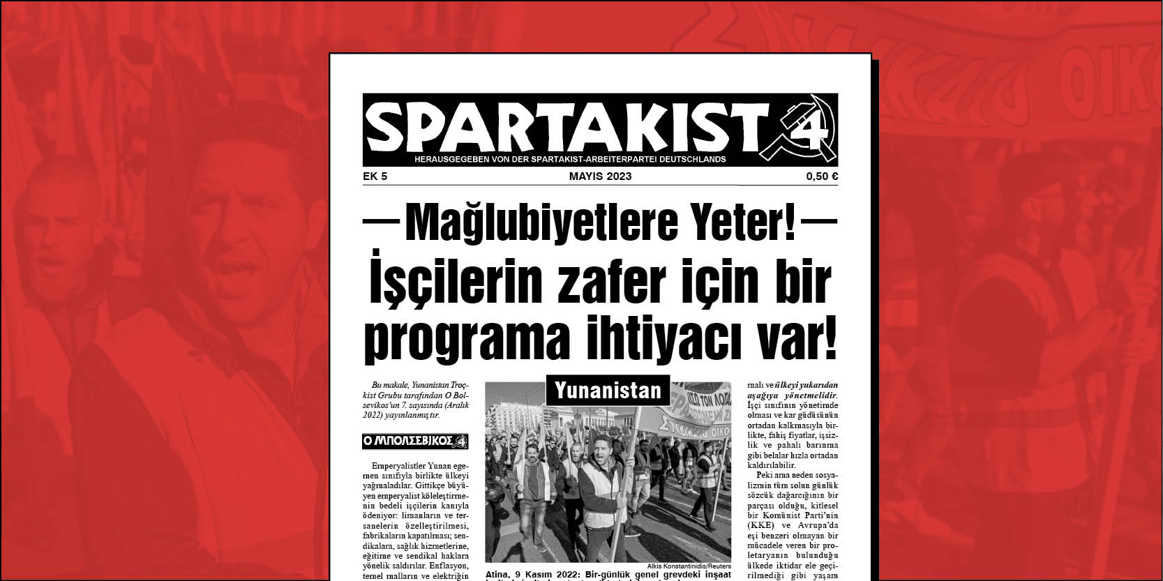 Spartakist (Türkçe Ek) Nr. 5  |  1. Mai 2023