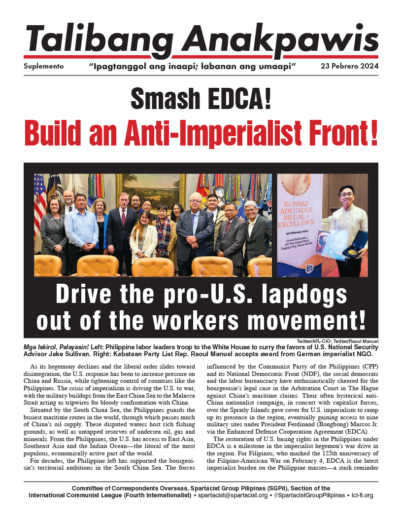 Smash EDCA! - Build an Anti-­Imperialist Front!  |  24 February 2024