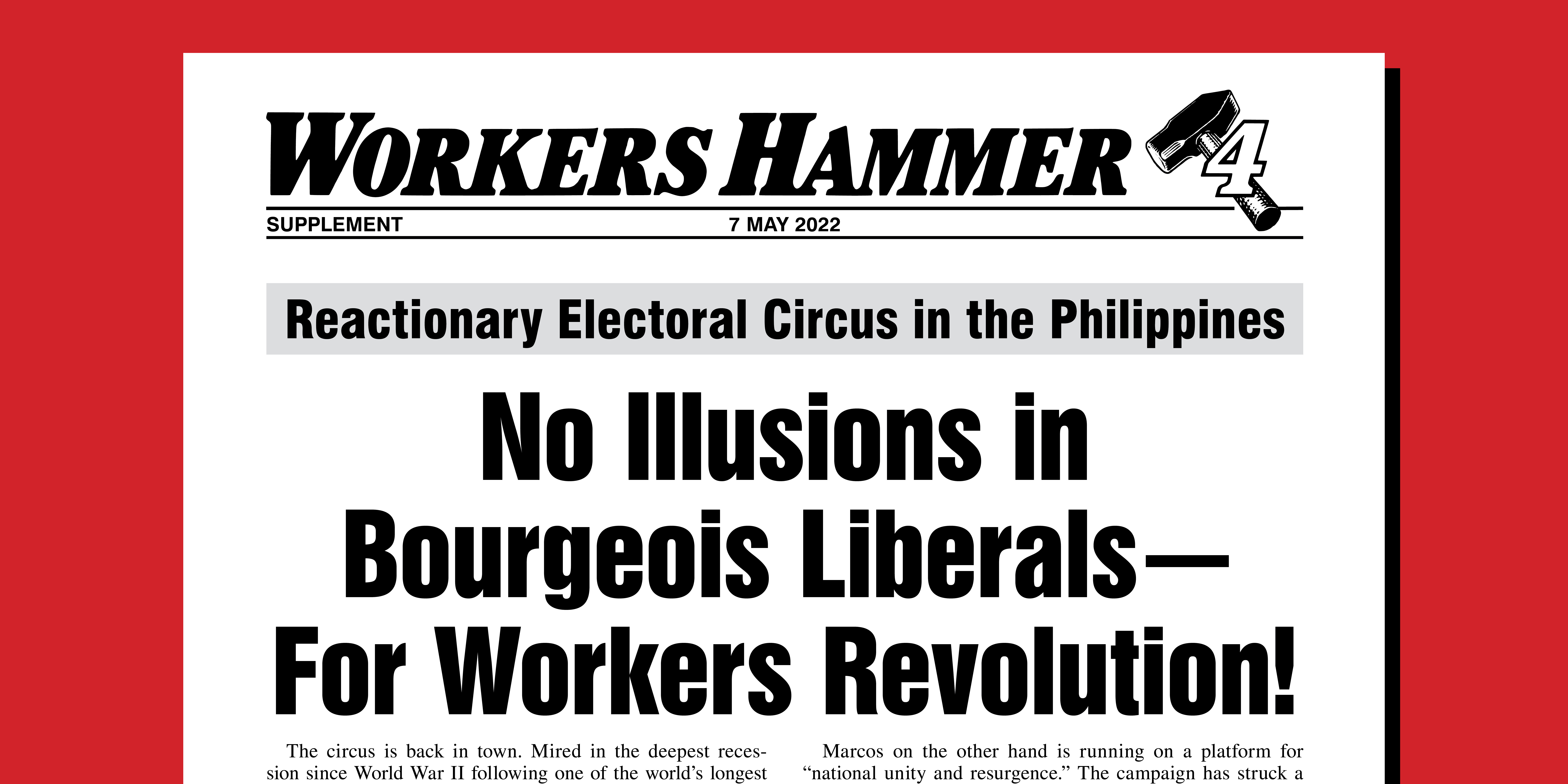 Reactionary Electoral Circus in the Philippines: No Illusions in Bourgeois Liberals—For Workers Revolution!