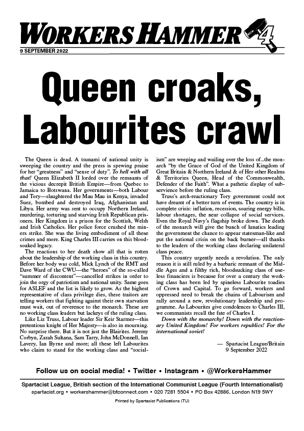 Queen croaks, Labourites crawl  |  9 September 2022