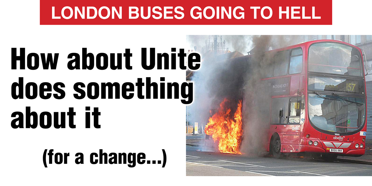 London buses going to hell