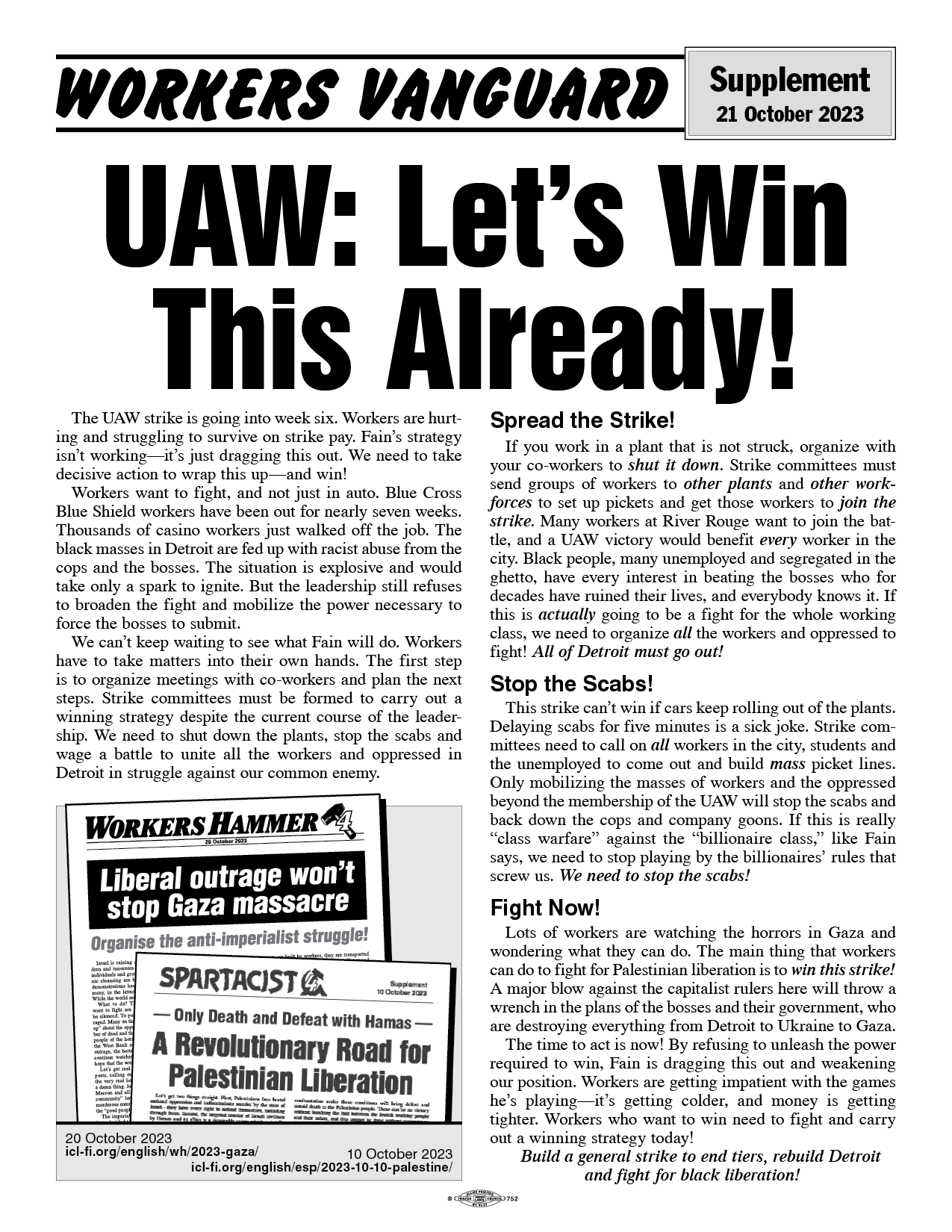 UAW: Let’s Win This Already!  |  21 October 2023